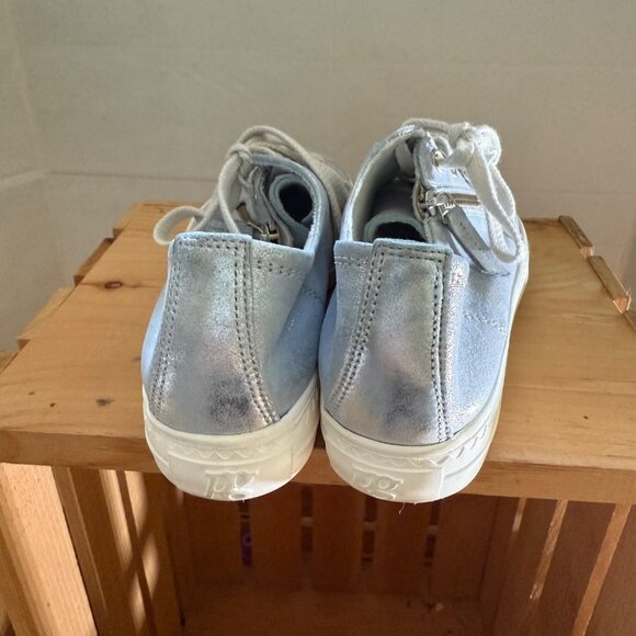 Paul Green Size 7 Womens Tamara Mineral Antic Bluish Gray Metallic Sneaker - Picture 9 of 16